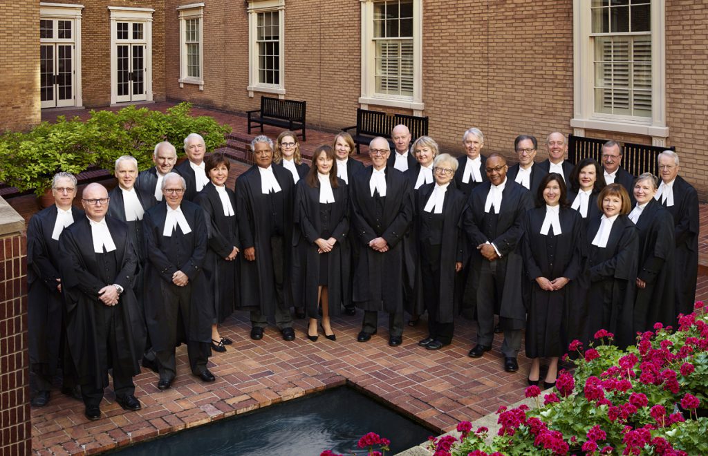 Judges at Osgoode Hall Inner Courtyard
