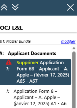 Screenshot showing deleted file in Case Center
