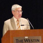 Andrew Clark presenting at a justice of the peace conference in 2012. Clark served as Senior Advisory Justice of the  Peace from 2004 to 2015. (Photo courtesy of C. Mews)
