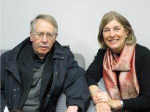 Author Jack Batten with Chief Justice Annemarie Bonkalo, January 2015 (Photo by Rudy Buksbaum. Courtesy: Ontario Court of Justice)