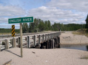 A lonely stretch of Highway 17 at English River