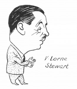 A sketch of Judge V. Lorne Stewart from the 1950's. (Courtesy of The Osgoode Society)