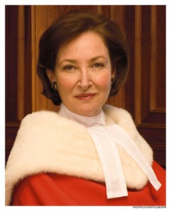 Justice Rosalie Silberman Abella (Photo credit: Philippe Landreville, Photographer, Copyright:  Supreme Court of Canada) 