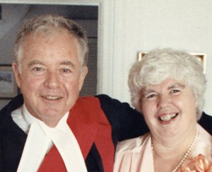 Judge Robert Walmsley with a family friend, Marilyn Robins (Courtesy: Walmsley Family)