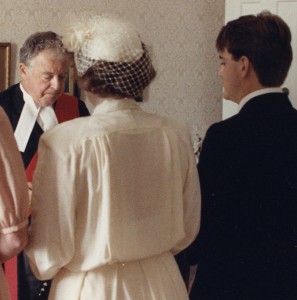 Judge Walmsley performing a wedding. (Courtesy: Walmsley Family)