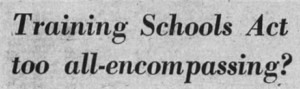 Training schools dispute